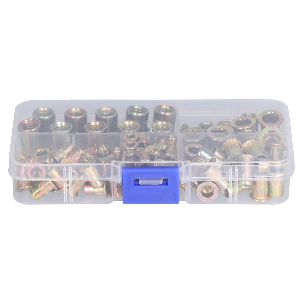 100PCS Threaded Inserts M3‑M8 Portable Galvanized Carbon Steel High Strength Rivet Nuts Assortment100PCS