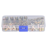 100PCS Threaded Inserts M3‑M8 Portable Galvanized Carbon Steel High Strength Rivet Nuts Assortment100PCS - Rear View