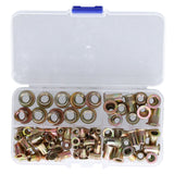 100PCS Threaded Inserts M3‑M8 Portable Galvanized Carbon Steel High Strength Rivet Nuts Assortment100PCS - Low Angle