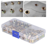 100PCS Threaded Inserts M3‑M8 Portable Galvanized Carbon Steel High Strength Rivet Nuts Assortment100PCS - Extra Image