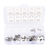 120PCS Snap Rings M1.5‑10 Mini Portable Corrosion Resistant Stainless Steel Snap Rings Kit120PCS