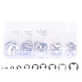 120PCS Snap Rings M1.5‑10 Mini Portable Corrosion Resistant Stainless Steel Snap Rings Kit120PCS - Front View