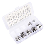 120PCS Snap Rings M1.5‑10 Mini Portable Corrosion Resistant Stainless Steel Snap Rings Kit120PCS