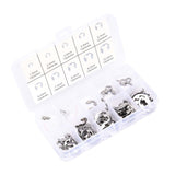 120PCS Snap Rings M1.5‑10 Mini Portable Corrosion Resistant Stainless Steel Snap Rings Kit120PCS