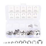 120PCS Snap Rings M1.5‑10 Mini Portable Corrosion Resistant Stainless Steel Snap Rings Kit120PCS