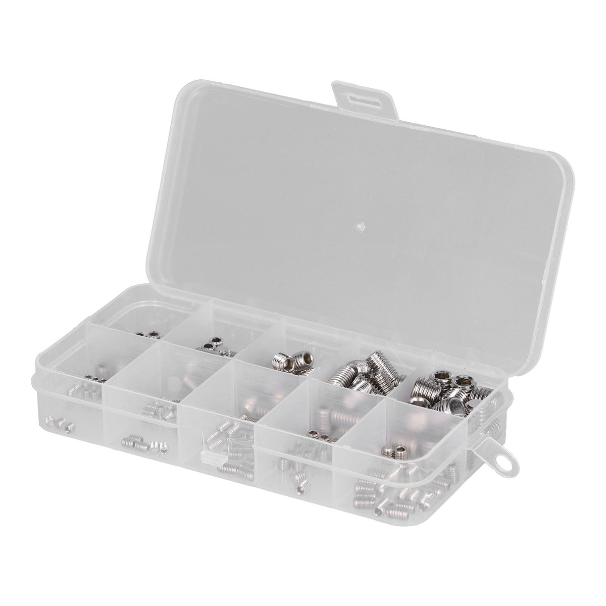 220 Pcs Grub Screw Stainless Steel M3 to M8 Inner Hex Concave End Tight Joint Tool for Precise Instrument220PCS