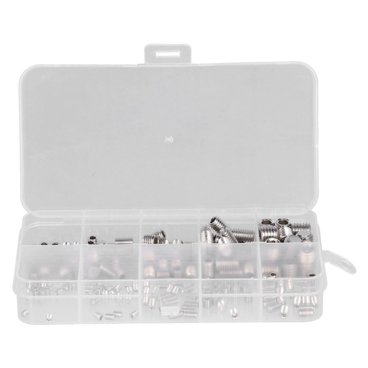220 Pcs Grub Screw Stainless Steel M3 to M8 Inner Hex Concave End Tight Joint Tool for Precise Instrument220PCS