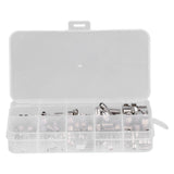 220 Pcs Grub Screw Stainless Steel M3 to M8 Inner Hex Concave End Tight Joint Tool for Precise Instrument220PCS - Top-Down View