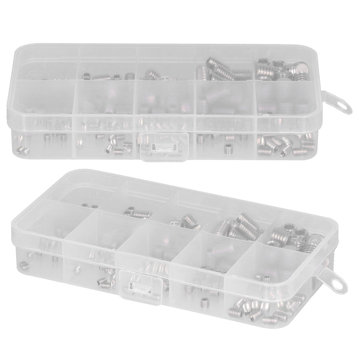 220 Pcs Grub Screw Stainless Steel M3 to M8 Inner Hex Concave End Tight Joint Tool for Precise Instrument220PCS
