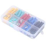 100Pcs Electrical Wire Terminal Male Female Many Colours Plug in Type Cold Pressed Terminal