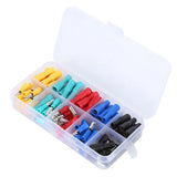 100Pcs Electrical Wire Terminal Male Female Many Colours Plug in Type Cold Pressed Terminal