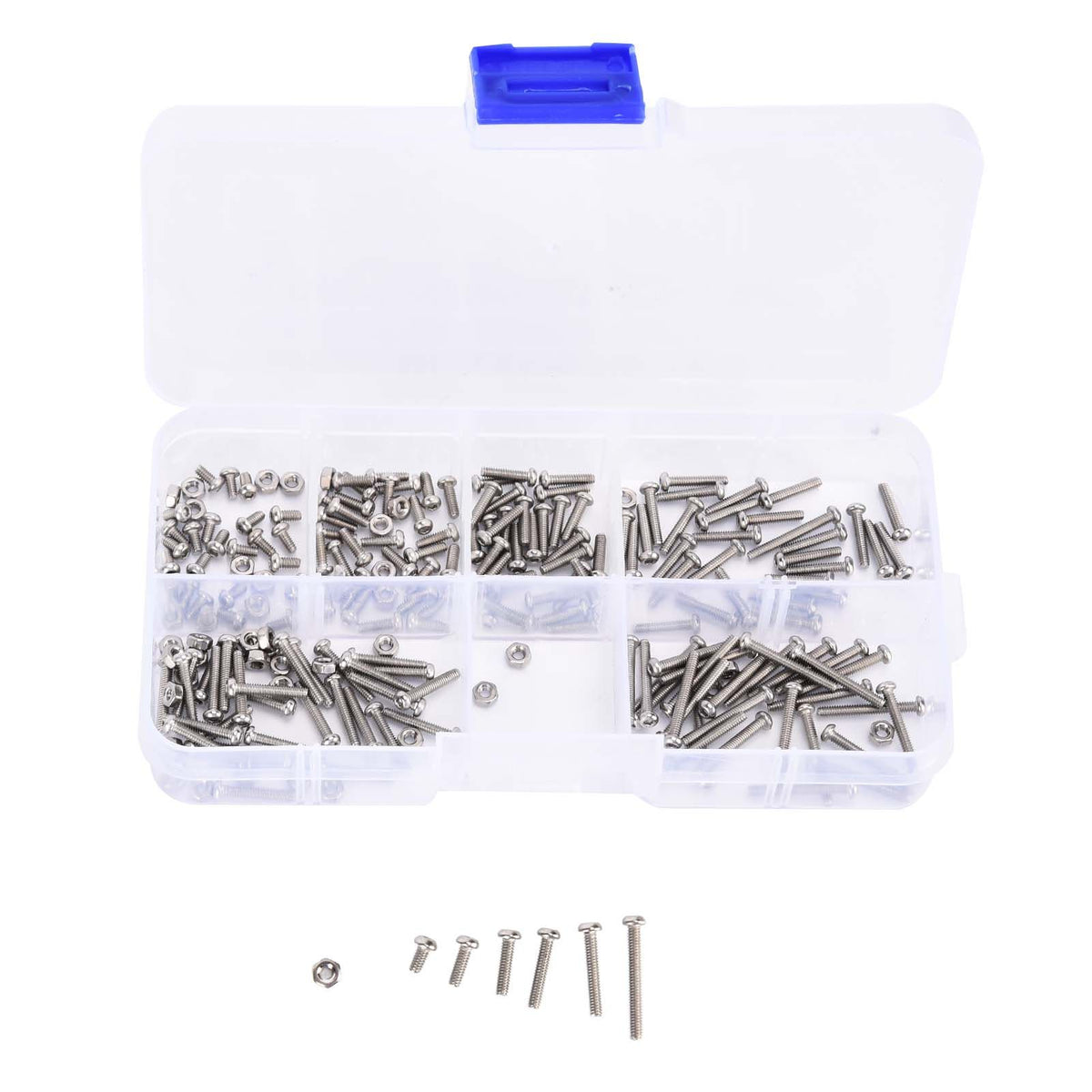 230Pcs Screw Nut Combination Set Stainless Steel M2 Small Volume Tool Accessories230Pcs