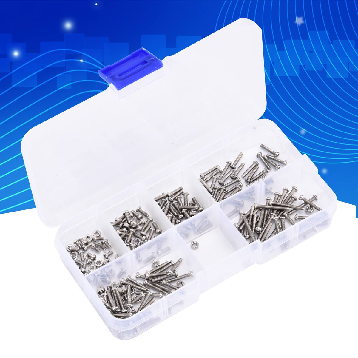 230Pcs Screw Nut Combination Set Stainless Steel M2 Small Volume Tool Accessories230Pcs