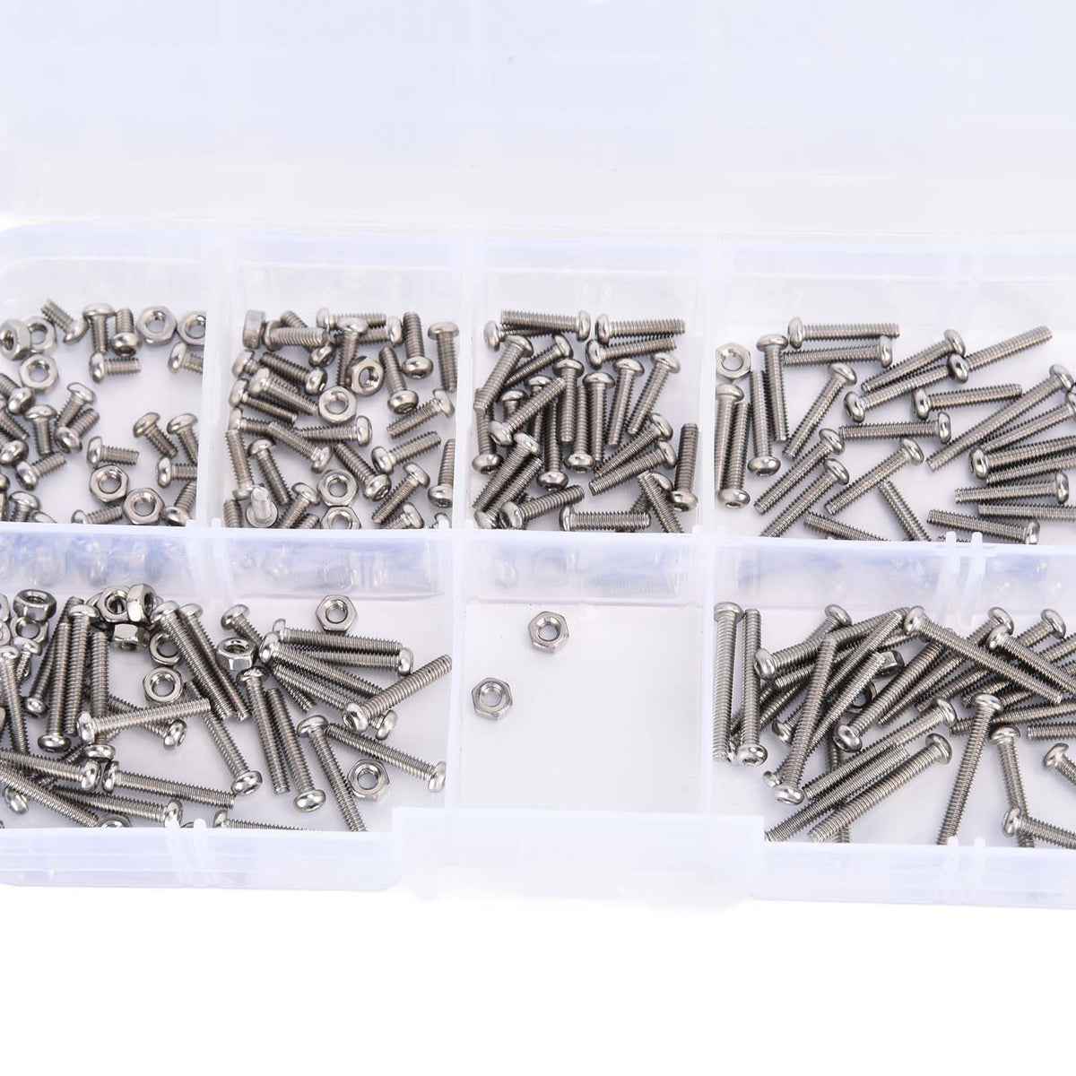 230Pcs Screw Nut Combination Set Stainless Steel M2 Small Volume Tool Accessories230Pcs