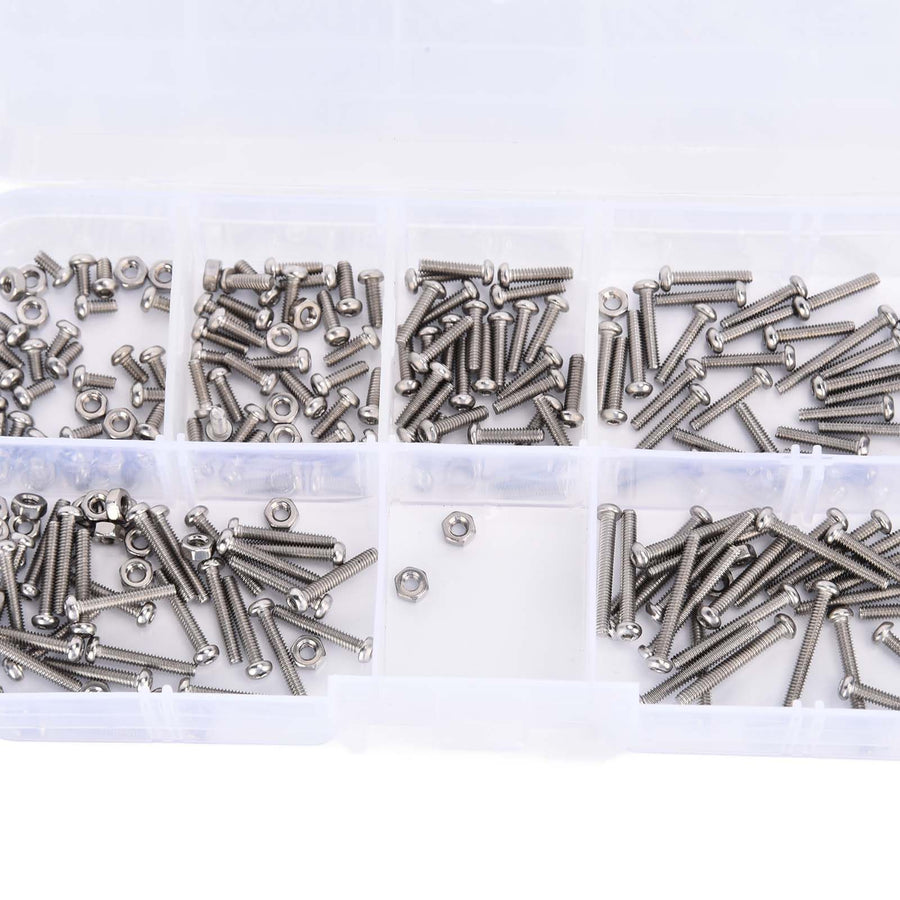 230Pcs Screw Nut Combination Set Stainless Steel M2 Small Volume Tool Accessories230Pcs