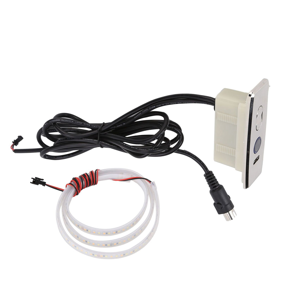 5 Pin Power Recliner Switch Brushed DC 3 Button Straight Sofa Controller with 1m Light Strip