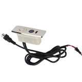 5 Pin Power Recliner Switch Brushed DC 3 Button Straight Sofa Controller with 1m Light Strip - Rear View