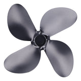 Fan Blade Replacement Fireplace Aluminum Alloy Blade Black Universal Stove Fan Blade4 Blade