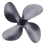 Fan Blade Replacement Fireplace Aluminum Alloy Blade Black Universal Stove Fan Blade4 Blade