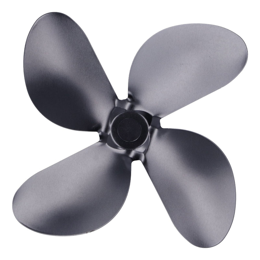Fan Blade Replacement Fireplace Aluminum Alloy Blade Black Universal Stove Fan Blade4 Blade