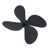 Fan Blade Replacement Fireplace Aluminum Alloy Blade Black Universal Stove Fan Blade4 Blade