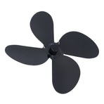 Fan Blade Replacement Fireplace Aluminum Alloy Blade Black Universal Stove Fan Blade4 Blade
