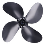 Fan Blade Replacement Fireplace Aluminum Alloy Blade Black Universal Stove Fan Blade4 Blade