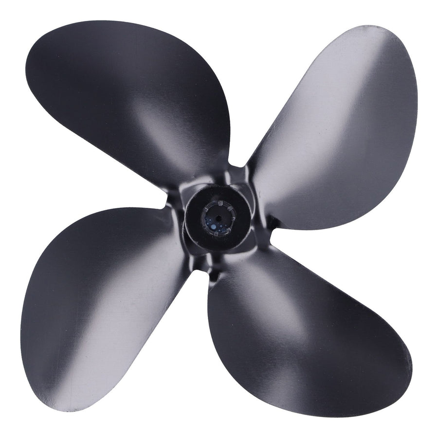Fan Blade Replacement Fireplace Aluminum Alloy Blade Black Universal Stove Fan Blade4 Blade
