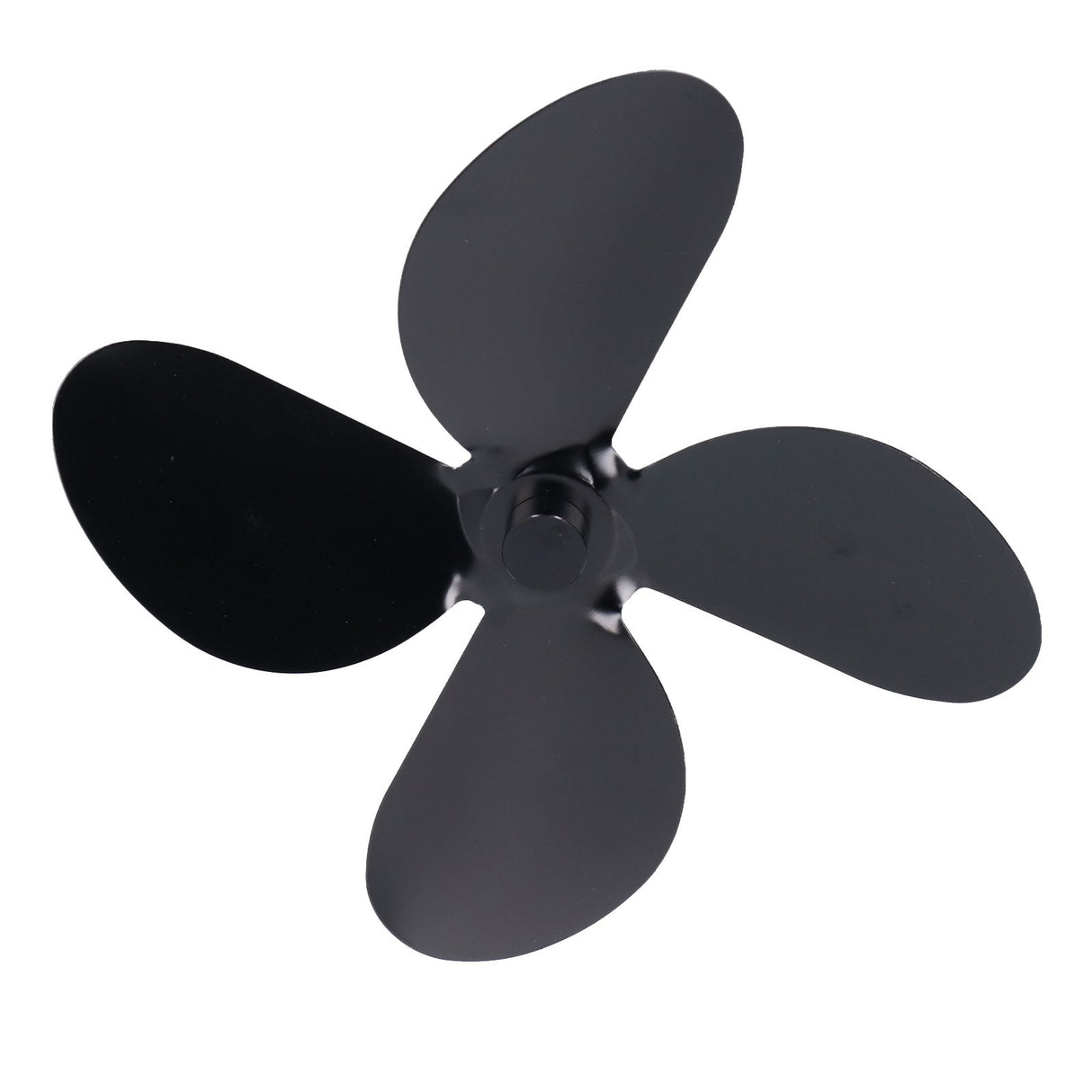 Fan Blade Replacement Fireplace Aluminum Alloy Blade Black Universal Stove Fan Blade4 Blade