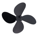 Fan Blade Replacement Fireplace Aluminum Alloy Blade Black Universal Stove Fan Blade4 Blade