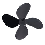Fan Blade Replacement Fireplace Aluminum Alloy Blade Black Universal Stove Fan Blade4 Blade
