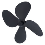 Fan Blade Replacement Fireplace Aluminum Alloy Blade Black Universal Stove Fan Blade4 Blade