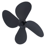 Fan Blade Replacement Fireplace Aluminum Alloy Blade Black Universal Stove Fan Blade4 Blade - Rear View