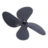 Fan Blade Replacement Fireplace Aluminum Alloy Blade Black Universal Stove Fan Blade4 Blade