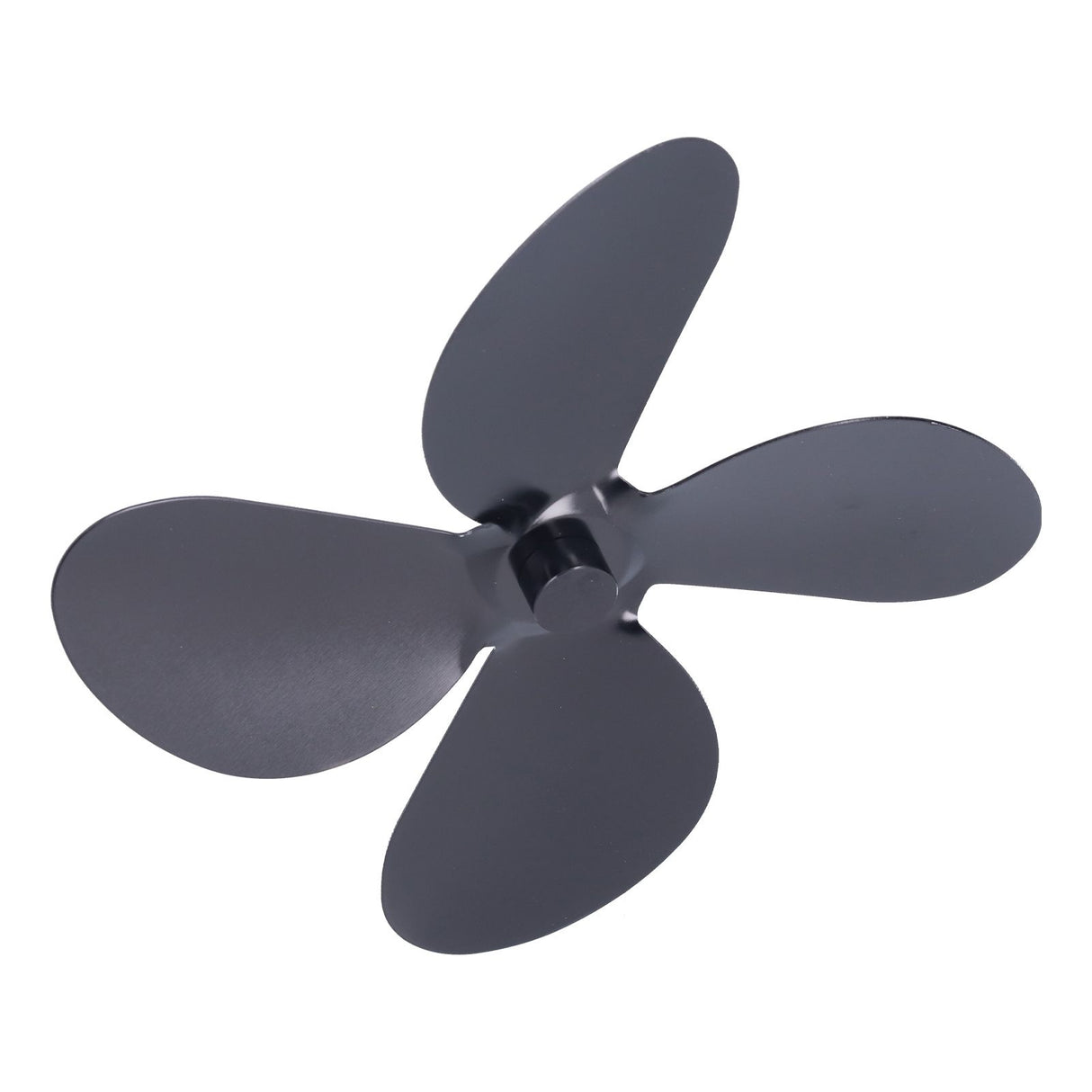 Fan Blade Replacement Fireplace Aluminum Alloy Blade Black Universal Stove Fan Blade4 Blade