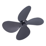 Fan Blade Replacement Fireplace Aluminum Alloy Blade Black Universal Stove Fan Blade4 Blade - Extra Image