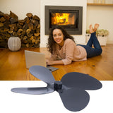 Fan Blade Replacement Fireplace Aluminum Alloy Blade Black Universal Stove Fan Blade4 Blade