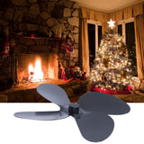 Fan Blade Replacement Fireplace Aluminum Alloy Blade Black Universal Stove Fan Blade4 Blade - Extra Image