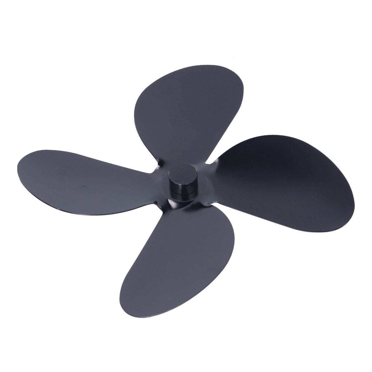 Fan Blade Replacement Fireplace Aluminum Alloy Blade Black Universal Stove Fan Blade4 Blade
