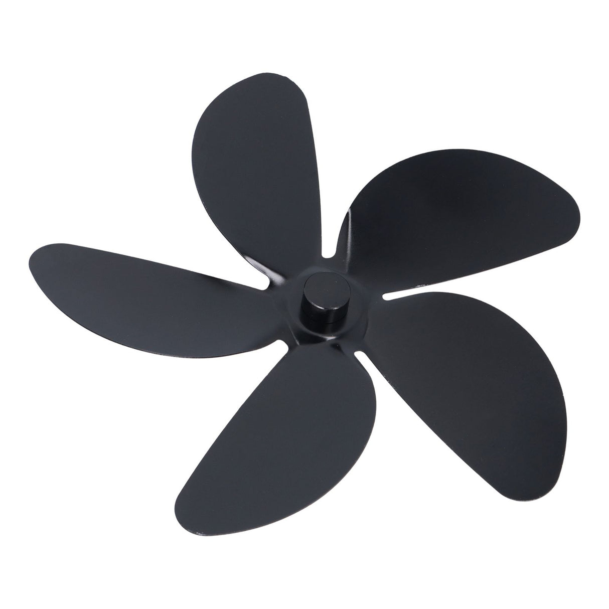 Fan Blade Replacement Fireplace Aluminum Alloy Blade Black Universal Stove Fan Blade5 Blade