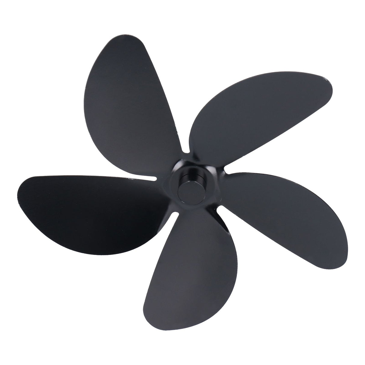 Fan Blade Replacement Fireplace Aluminum Alloy Blade Black Universal Stove Fan Blade5 Blade