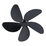 Fan Blade Replacement Fireplace Aluminum Alloy Blade Black Universal Stove Fan Blade5 Blade