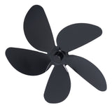 Fan Blade Replacement Fireplace Aluminum Alloy Blade Black Universal Stove Fan Blade5 Blade