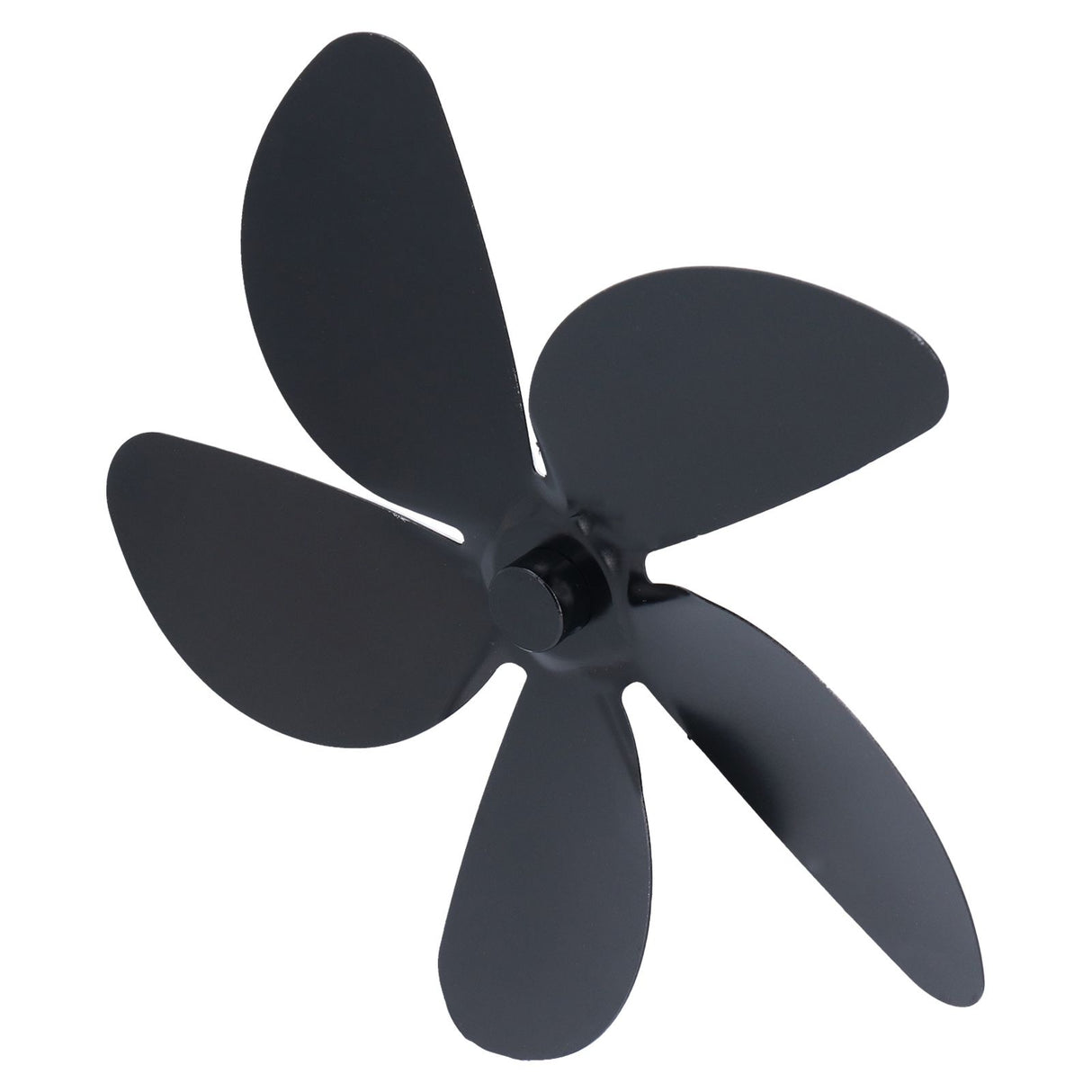 Fan Blade Replacement Fireplace Aluminum Alloy Blade Black Universal Stove Fan Blade5 Blade
