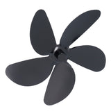 Fan Blade Replacement Fireplace Aluminum Alloy Blade Black Universal Stove Fan Blade5 Blade