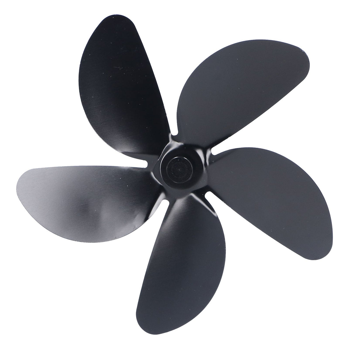 Fan Blade Replacement Fireplace Aluminum Alloy Blade Black Universal Stove Fan Blade5 Blade