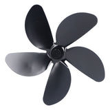 Fan Blade Replacement Fireplace Aluminum Alloy Blade Black Universal Stove Fan Blade5 Blade - Low Angle