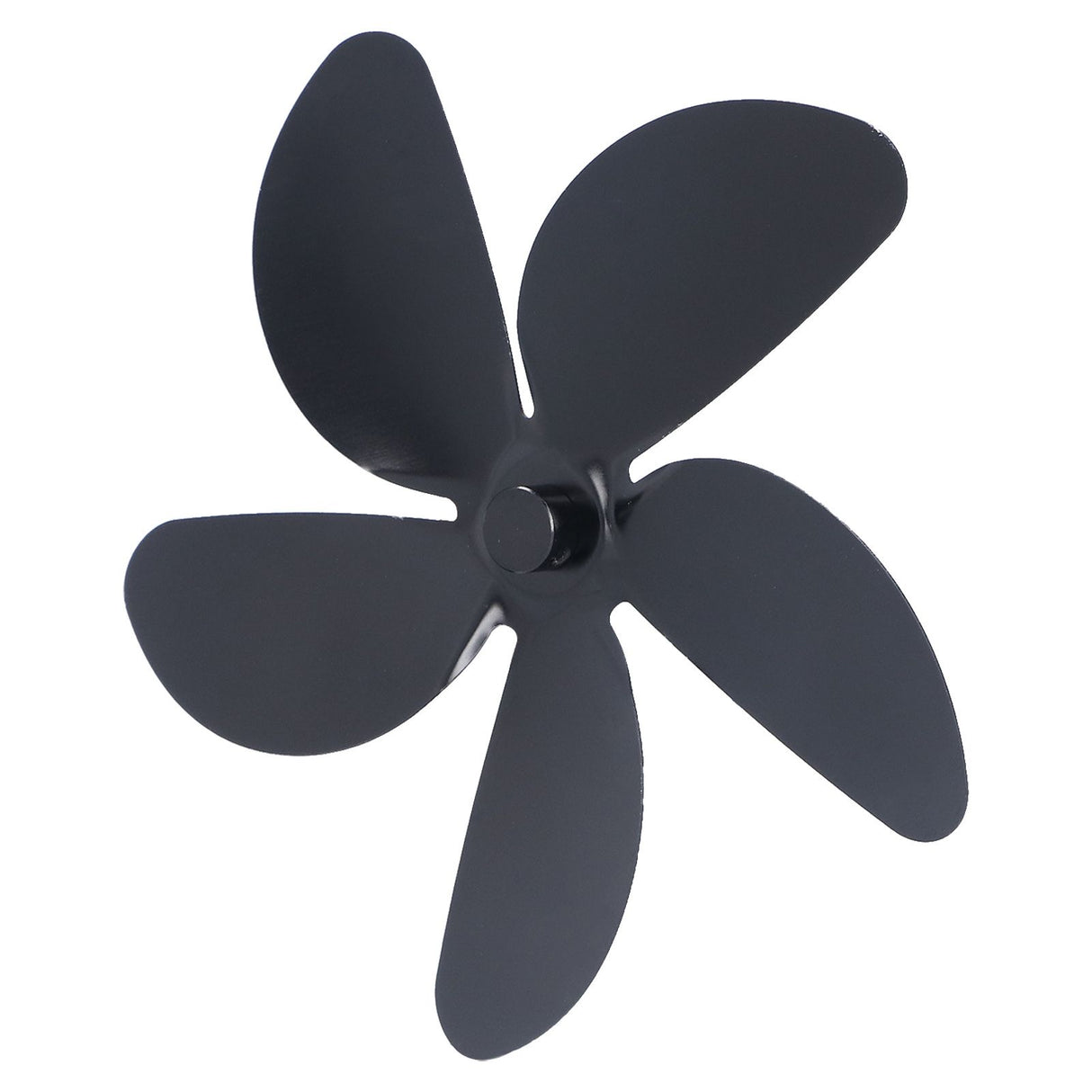 Fan Blade Replacement Fireplace Aluminum Alloy Blade Black Universal Stove Fan Blade5 Blade