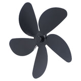 Fan Blade Replacement Fireplace Aluminum Alloy Blade Black Universal Stove Fan Blade5 Blade