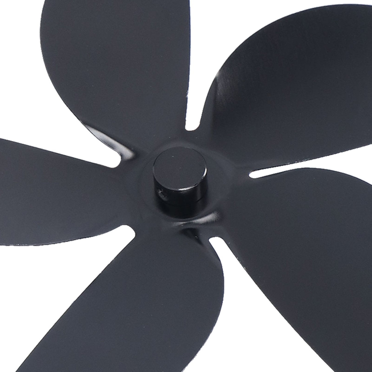Fan Blade Replacement Fireplace Aluminum Alloy Blade Black Universal Stove Fan Blade5 Blade